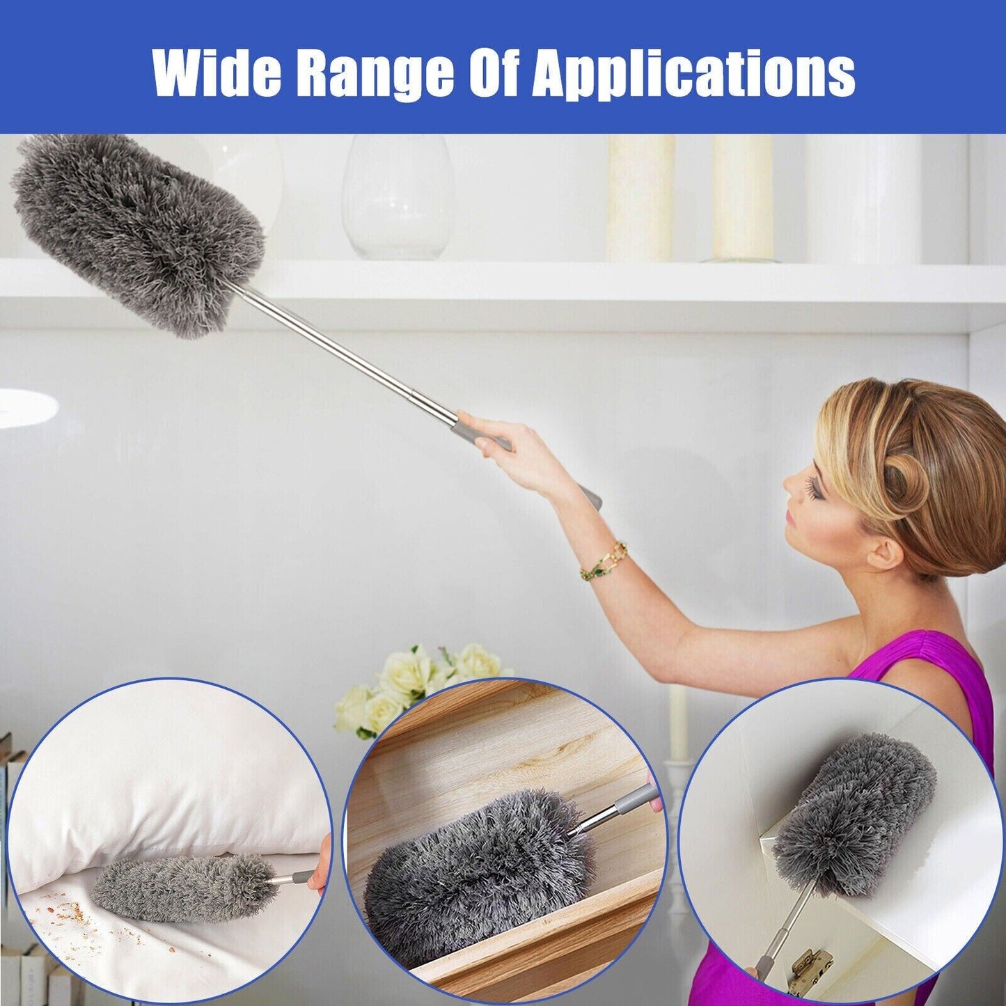 FlexiFeather™ | Adjustable Soft Microfiber Feather Duster