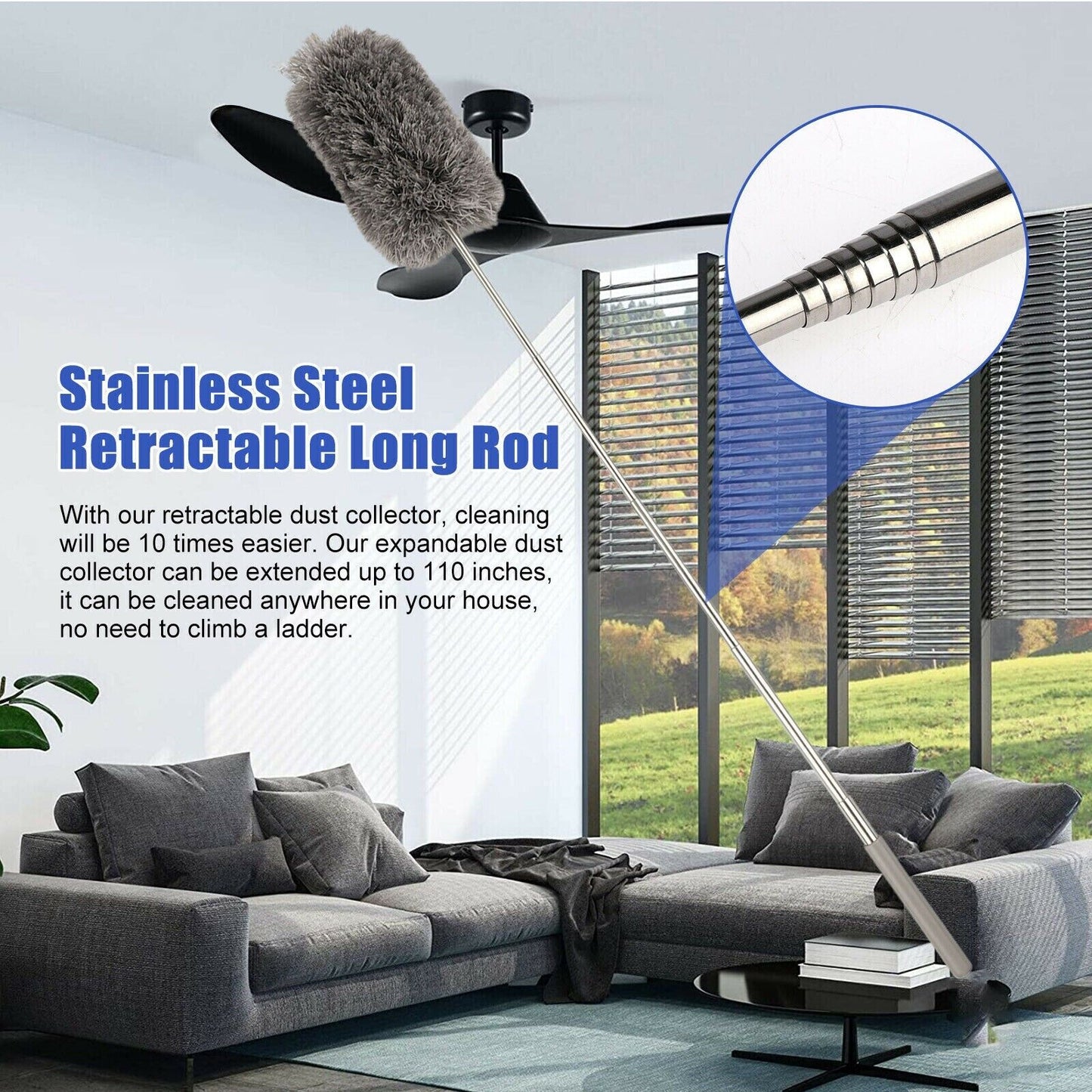 FlexiFeather™ | Adjustable Soft Microfiber Feather Duster