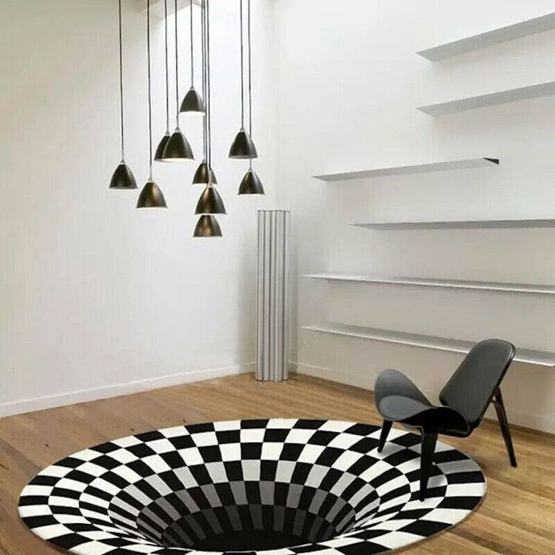 IllusionGlide™ | 3D Vortex Anti-Slip Illusion Rug