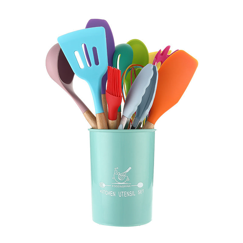 12-Piece Wooden Handle Cooking Utensil Set