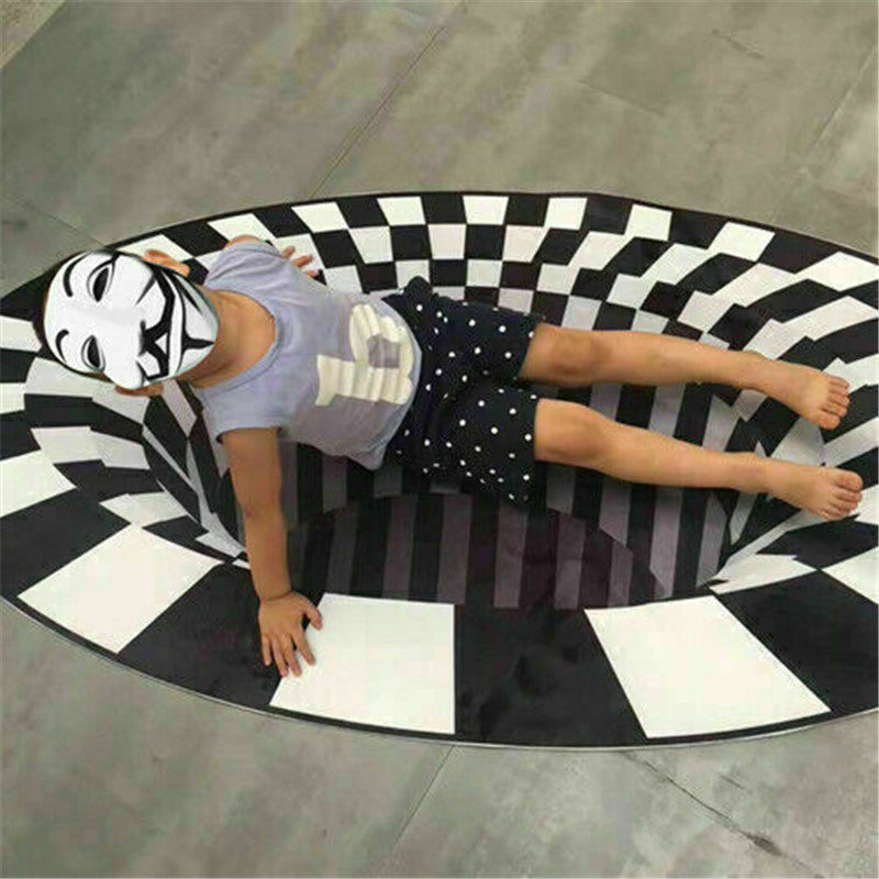 IllusionGlide™ | 3D Vortex Anti-Slip Illusion Rug