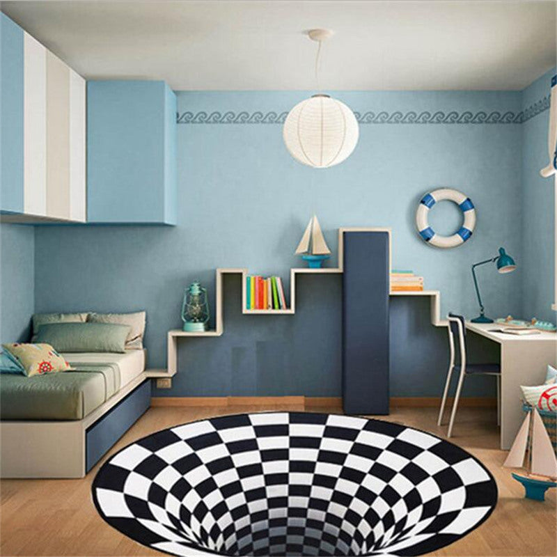 IllusionGlide™ | 3D Vortex Anti-Slip Illusion Rug