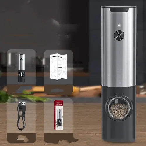 Premium Stainless Steel Pepper Grinder with Adjustable Coarseness Set