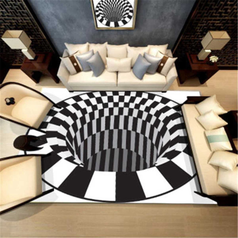 IllusionGlide™ | 3D Vortex Anti-Slip Illusion Rug
