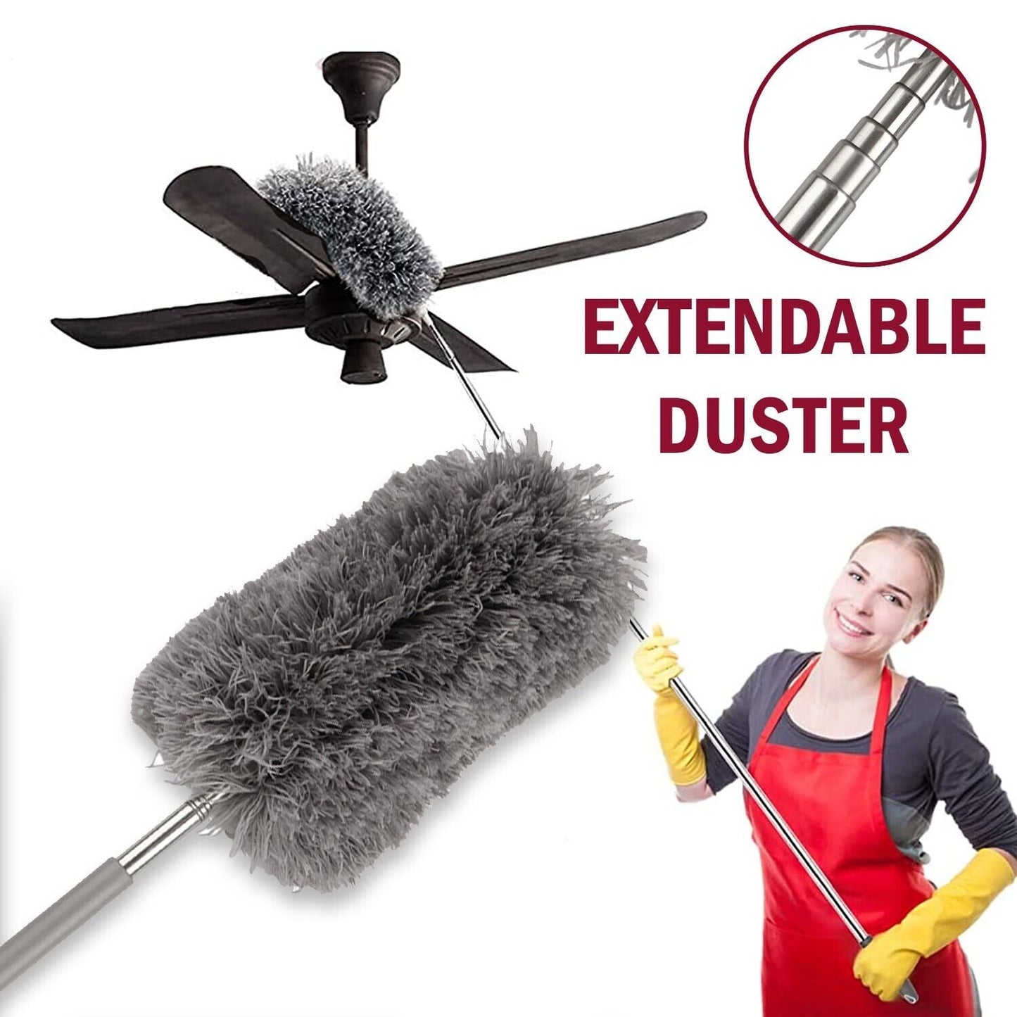 FlexiFeather™ | Adjustable Soft Microfiber Feather Duster