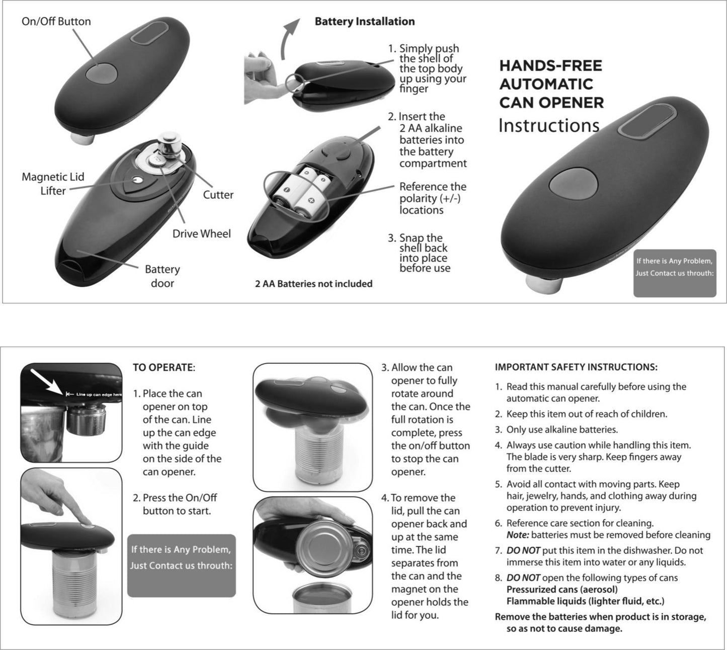 Automatic Electric Can and Jar Opener
