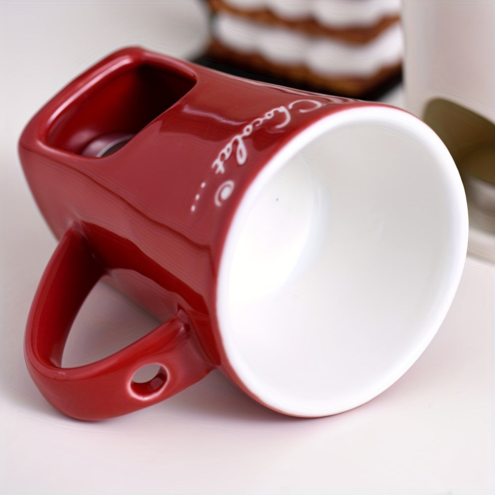 Ceramic Chocolate Melting Cup with Fork